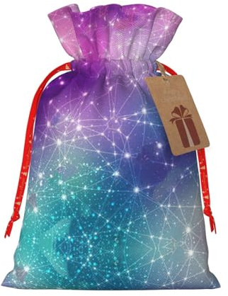 DURAGS Magic Space Geschenktasche mit Kordelzug, schicke Stoff-Geschenktüte für Weihnachten – ideal für jeden Anlass