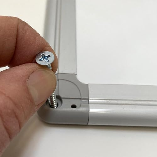 DisplayLager Kombitafel Magnetisches Whiteboard & Kork-Pinnwand m. Marker, Magnete, Pins, Montagematerial & Stiftablage (90 x 60 cm)