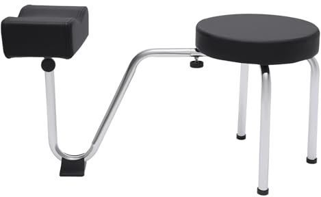 MINRS Fußpflege Stuhl 2 in 1 Pediküre Hocker Stuhl Tattoo Fußhocker Verstellbare Beinauflage PVC Pad Pediküre Fußstütze Stand für Nail Tech Spa Beauty Salon Studio Equipment Supplies (Schwarz)