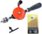 Powerful Speedy Hand Drill 1/4-Inch Capacity with 13Pcs Drill Bit Set, Mini Hand Drill Manual ¼ inch with Finely Cast Steel Double Pinions Design, Chucks and Grip Handle for Woods, Plastics