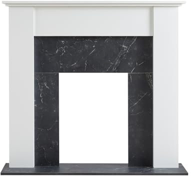 FlameKo 43’’ Mantel Surround for Verona Insert Suitable for all 16” Electric Fireplace Inserts, Multiple Colours Available (White and Black)