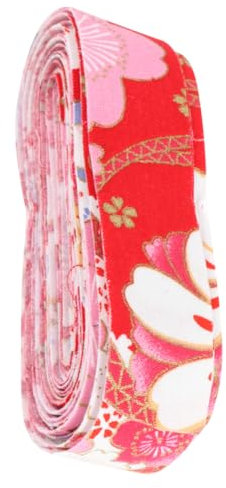 HOODANCOS 1rolle Bunt Bedrucktes Baumwollband Für Hochzeitsdekoration Und Bastelbedarf Yards Rotes Design Mit Großen Blumenmotiven