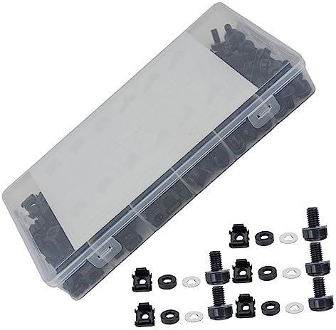 SOLUSTRE Vis Métalliques Pour Rack De Serveur Écrous à Insert Carré Vis De Montage Pour Boîtier Rondelles Incluses Kit De Montage Rack