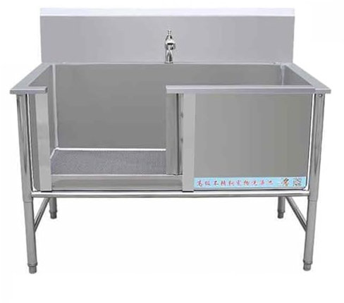 Baignoire pour chien, station de toilettage, lavabo de douche avec robinet, station de bain pour chien professionnelle en acier inoxydable, station de lavage pour animaux de compagnie pour l