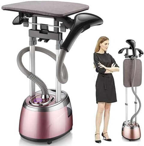 Vaporizador De Ropa, Plancha De Vapor De Tela Vertical De 2000 W, Con Tabla De Planchar Y Tanque De Agua De 2,5 L, 8 Orificios De Vapor Grandes, Vaporizador De Ropa Resistente, Para Planchar Ropa