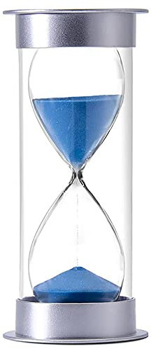 Reloj de Arena, Reloj de Arena con Temporizador de 5/10/15/20/30/45/60 Minutos, Ideal for niños, aulas, cocinas, Juegos y decoración del hogar y la Oficina.(Blue,30 Minutes)