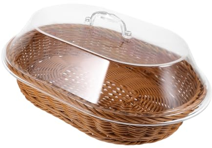 GLEAVI Panier à Pain Avec Couvercle Transparent Panier De Rangement Pour Fruits Cas Pour Cuisine