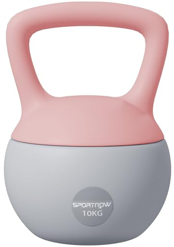 SPORTNOW 4/6/8/10/12kg Soft Kettlebell with Non Slip Handle Grey | Kettle Bell, Home Gym, Weight Lifting, Strength Training
