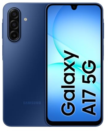 Samsung Galaxy A17 5G, 3 anni di Garanzia del produttore, Android 15, Display Super AMOLED 6.7, 4GB RAM, 128GB, Batteria 5.000 mAh, Resistenza IP54, memoria espandibile, Blue [Versione Italiana] | 3 anni di Garanzia, Smartphone Android, Display Super AMOLED 6.7, Batteria 5.000 mAh, Resistenza IP54, Memoria espandibile