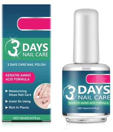 Keratin & klares Nagellack Schnelltrockner Transparent |16 ML | Konzentrierter Nägel-Conditioner | Nagelhärter für stärkere und gesündere Nägel | Stärkere Nägel | Einfache Anwendung (1)