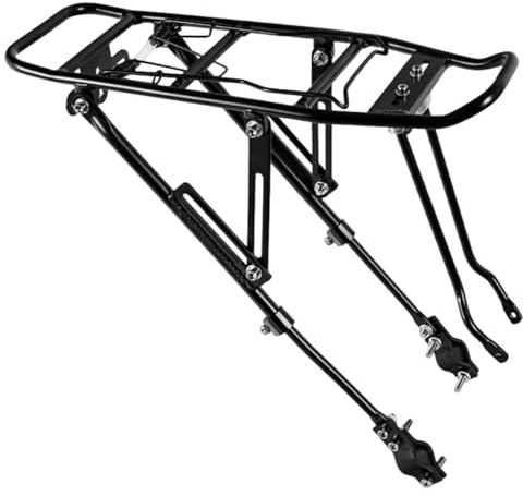 rockible Verstellbarer Mountainbike Gepäckträger, Fahrradgepäckträger für Scheibenbremse, Touring Gepäckträger Höhenverstellbar, Bike Cargo Rack Pannier Rack für 24-29 Zoll MTB