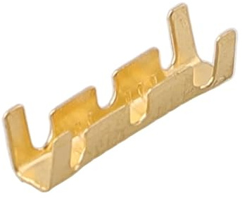 CashMuch 50 Stück Messing-Verbindungsstücke, 0,5–1,5 mm² Drahtbereich, 16–14 AWG, 15 A max. Strom, isolierte U-förmige Klemmen für Automobil, Boot, Audio und Eltrical Projekte