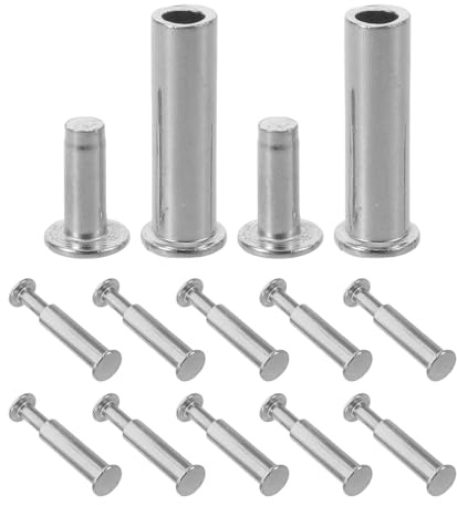 ELEOUTI 12 Piezas Remaches Durabilidad de Cuchillo de Mango Inoxidable de Perno de Acero de 6 Mm Reparación para y en Mangos de Cuchillos de Cocina y Herramientas al Aire Libre