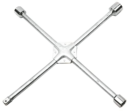 NEO TOOLS Kreuzschlüssel für Reifenwechsel 17/19/22 mm + 1/2 – Vierkant für PKW | Radschlüssel aus Chrom-Vanadium-Stahl