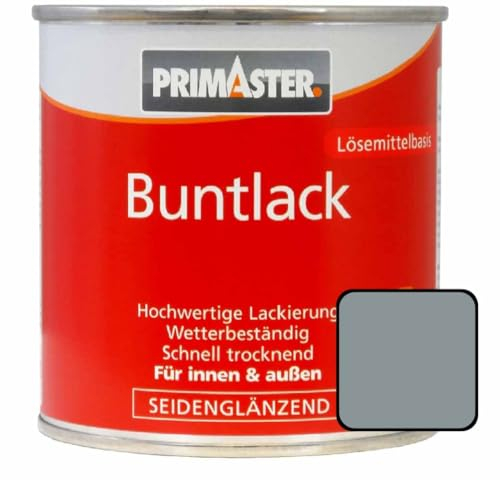 Primaster Buntlack 375ml Silbergrau Seidenglänzend Wetterbeständig Holz & Metall