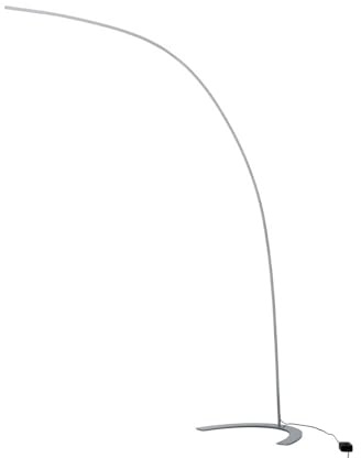 Lindby LED Stehlampe (Bogenleuchte) 'Danua' dimmbar (Modern) in Alu aus Metall u.a. für Wohnzimmer & Esszimmer (1 flammig,) - LED-Stehleuchte, Floor Lamp, Standleuchte, Wohnzimmerlampe
