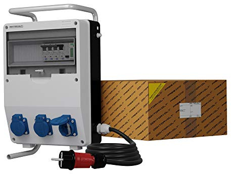 Doktorvolt 0489 Répartiteur électrique TD-S/FI 3 x 230 V avec compteur de courant MID et câble