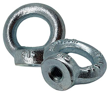 DOJA Industrial | Anneau de levage Femelle M8 | PACK 5 | Ecrou en acier galvanisé pour soulever poids | Pour corde a linge, crochet balancoire, scellement chimique, usage domestique ou industriel