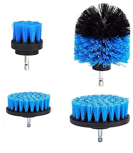 ZOYOSI 4 cepillos de limpieza para taladro, herramienta eléctrica, cerdas eléctricas, limpiador de lechada para bañera, azulejos, color verde