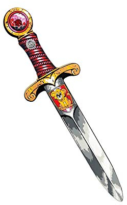 Liontouch - Mini Löwenschwert aus Schaumstoff, Rot | Für Kleinkinder von 3-6 Jahren - 35 cm | Mittelalterlicher Dolch mit Edelstein für Rollenspiele | Sicheres Zubehör für Ritterkostüme & Verkleidung