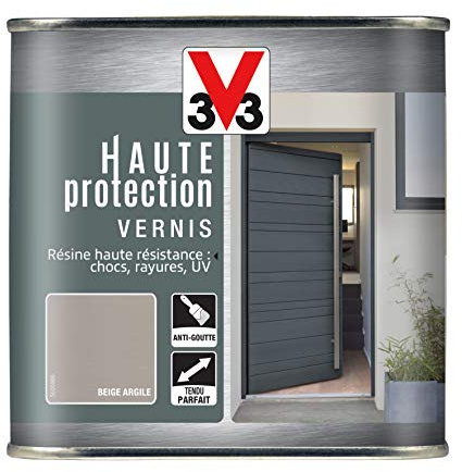 V33 Vernis extérieur Haute protection Beige argile brillant 0,75 L