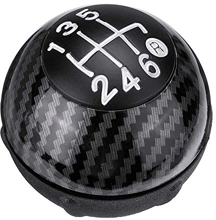 QINKO 5 Gang 6 Gang Auto Schaltknauf Schaltknauf Hand Ball Hebel Shifter Fit Für Fiat 500 2012-2018-Carbon_6