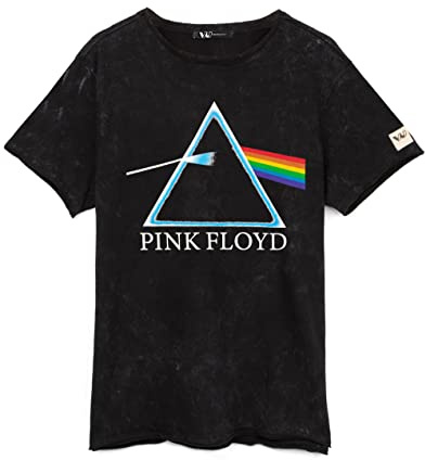 T-Shirt Floyd Rosa Unisex Side Dark of The Moon Album Lavaggio Acido Tee