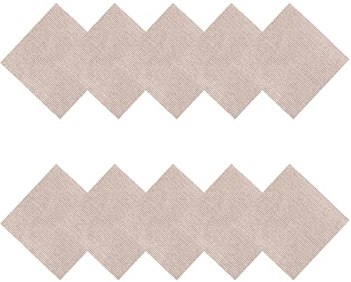 Melairya Selbstklebende Teppichbodenfliesen, 10 Stück Haustiermatten, weich, rutschfest, 28 x 28 cm, waschbare Teppiche, Bodenschutz, Teppichquadrate for Zuhause (Beige, Size : 28x28cm)