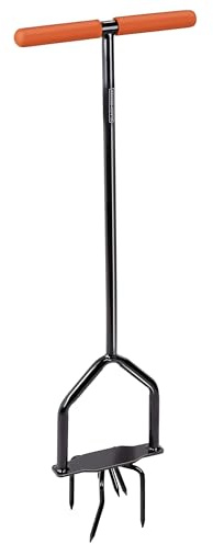BLACK+DECKER Gartenhacke mit Ratsche - Drehbarer Kopf - Ergonomischer Griff - Kultivieren und Unkraut jäten - Schwarz/Orange