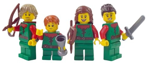 Lego® Ritter Minifiguren: Waldläufer - Forestmen Figuren Set für Lego® Burg und Festung - Exklusives Lego® Sammler Set