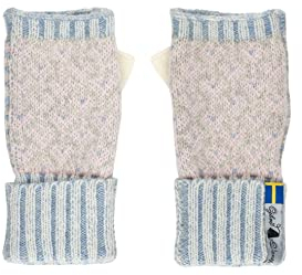 ÖJBRO VANTFABRIK Armstulpen Pulswärmer Damen 100% Merinowolle fingerlose Handschuhe Strick-Stulpen warm weich Armstrumpf aus Schweden