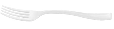 Restaurantware 4 Inch Mini Forks 100 Disposable Tiny Forks - Heavy-Duty Pair with Hors D'oeuvres Desserts Or Samples White Plastic Appetizer Forks for Parties Weddings Or Catering