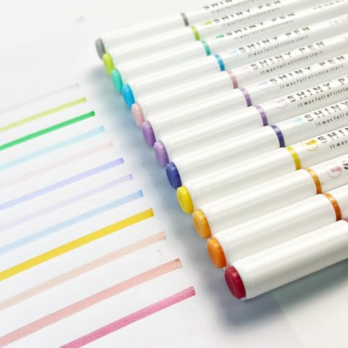 YOSKAEDI 12 Pastell Textmarker Set Leuchtstift Highlighter Pen Stift Marker Pastell FüR Journaling, School Supplies