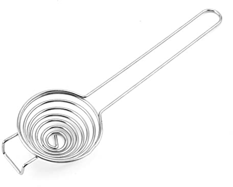 304 Edelstahl Eiweißtrenner Langstiel Eigelb Filter Spülmaschinenfest Kein Tropfen und Keine Unordnung Silber/Gold Eiertrenner Eigelb Weiß Separator Edelstahl