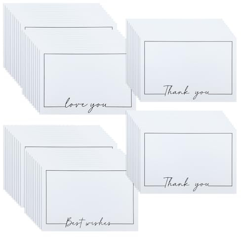 WYAN Blankokarten-60 Stück 150 * 100 mm Nachrichtenkarte, Geschenkkarte, Dankeskarte, Blanko-Visitenkarten, für DIY-Grafitti-Nachrichten, DIY-Kreationen (kann mit Umschlägen verwendet werden)