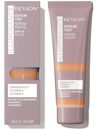 Revlon Illuminance Tinted Serum, Fondotinta in Siero Triplo Acido Ialuronico, Uniforma il Tono della Pelle, Illumina e Idrata per tutto il giorno, SPF 15, 409 Brulee, 28 ml