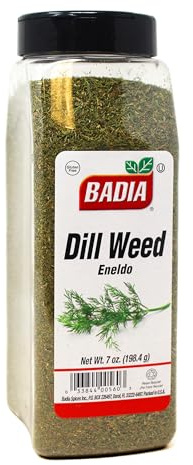 Badia Dill Weed 7 oz – Dill Seasoning Herb for Fish, Pickles, Dressings, Sauces & Salads, Gluten Free, Kosher