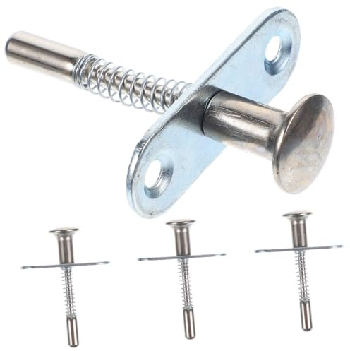 KITANDOVE 4 Stück Federverschluss Federbelasteter Bolzen Schirmfederstifte Bett Mini Fensterheber-kolbenstift Stopper Krippe Auslösen Siebkolbenstiftverriegelungen Kolbenriegel Bausatz Eisen