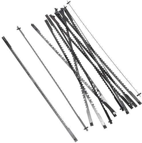 Scroll Saw Blades With Spiral Teeth, 24Pcs TPI 10/15/18/24 DIY 5 Inch Pinned Scroll Saw Blades Power Tools Accessories For Woodworking