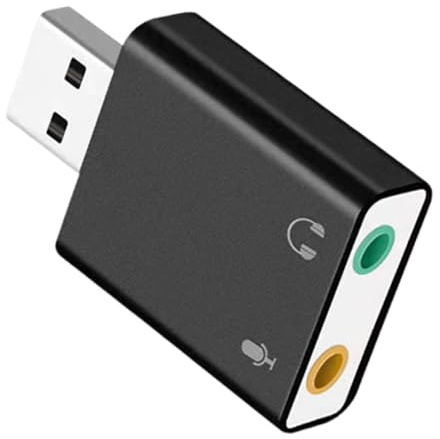 Ruwshuuk Schede audio esterne, adattatore USB per scheda audio esterna da 3,5 mm, accessori per schede audio, apparecchiature per schede USB per computer portatili e desktop, senza bisogno di driver