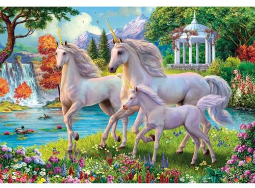 Clementoni - Puzzle per Bambini 180 Pezzi Supercolor, per Bambini 7+ Anni, Illustrazione Fantasy con Unicorni, Idea Regalo, Made in Italy, 48,5x33,5 cm, 29794