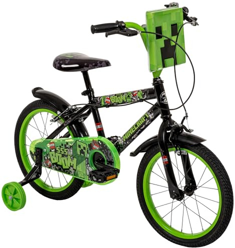 Huffy Minecraft 16 Kinderfahrrad für 5-7 Jahre, schwarz