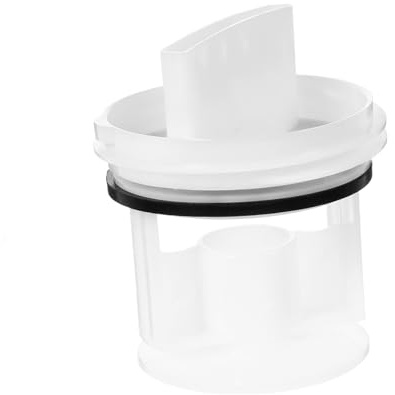 Washing Machine Drain Pump Filter Plug Cover White Abs | Drain Hose Seal for Hotels and Laundromats, Easy Replacement, Sturdy Construction, Compact Fit for Water Outlet