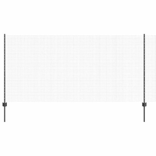 vidaXL Stängsel med stolpe Grå 1,2 x 50 m Stål och PVC, Justerbar utomhusavskiljare, modern trädgårdsgrind, hållbar avdelare, mångsidig privacypartition för bakgårdar