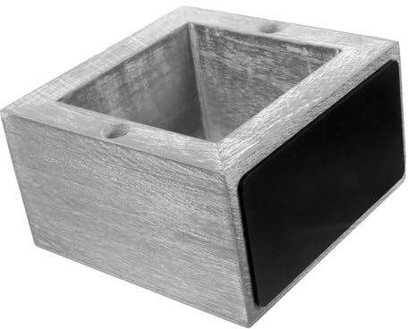 Organizador de Vasos de Papel de Madera Cuadrado de Sobremesa