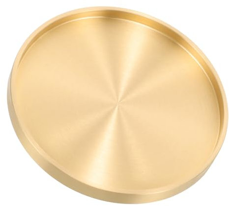 Gatuida Posavasos de Latón Mediano Resistente al Calor, Platillos Decorativos para Taza de Té, Soporte Multiusos para Bebidas en Sala y Cocina, Accesorio Práctico para Hogar y Oficina