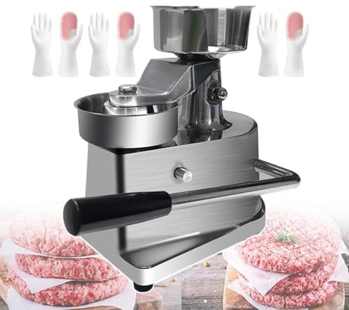 XHSMYXGS Macchina per polpette di Hamburger Commerciale, Presse per Biscotti, pressa per Hamburger in Acciaio Inossidabile, batticarne Antiaderente, Strumento per pressa per Hamburger (15cm)