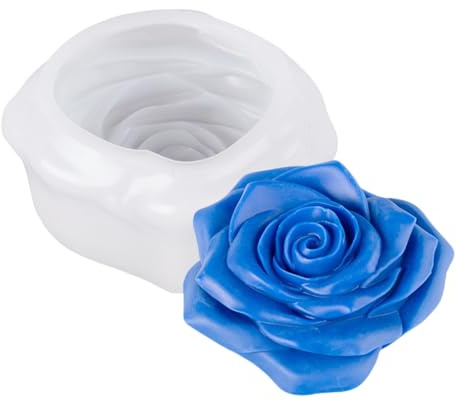 Kunyeah Stampo in silicone a forma di fiore per candele fai da te, stampo 3D in silicone a forma di peonia, stampo in silicone per colata floreale, resina epossidica, stampo per aromaterapia, cera
