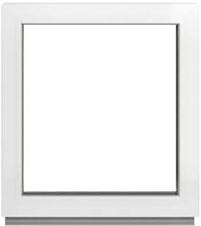 Framex Källarfönster 80 x 80 cm, vippfönster insida/utsida vit, dubbelglas 32 mm, PVC för källare, garage, verkstad och trädgårdshus