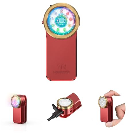 Wurkkos HD03 Rechargeable EDC Flashlight 680 High Lumen Clip Light, Small Flashlight Triple Light Source, 90 High CRI, IPX6 Waterproof, Magnetic Mini Pocket Flashlight for Working Emergency Signal